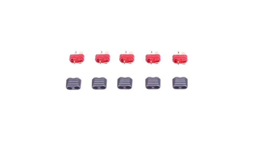 T Plug Male with Insulating Caps ESC Side Amass 5ct EPB-1029 T Plug Male with Insulating Caps ESC Side Amass 5ct EPB-1029