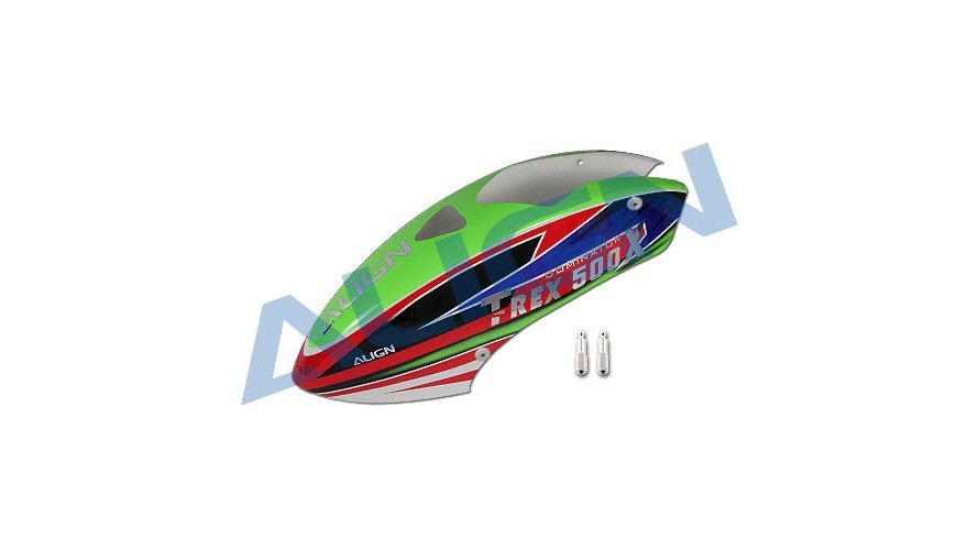 T-REX 500X Painted Canopy Green HC5126 by Align T-REX 500X Painted Canopy - Green HC5126