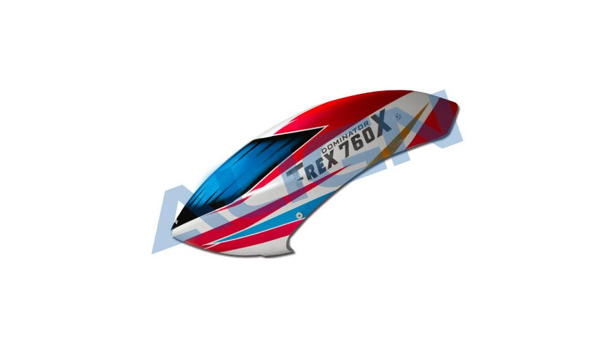 T-REX 760X Painted Canopy Red White HC7659 by Align T-REX 760X Painted Canopy - Red White HC7659