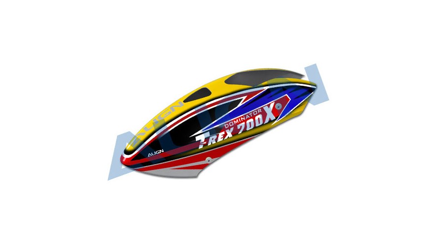 T-REX 700X Painted Canopy Yellow HC7662 by Align T-REX 700X Painted Canopy - Yellow HC7662