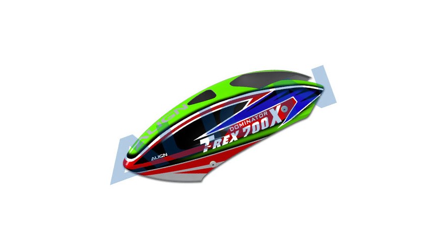 T-REX 700X Painted Canopy Green HC7663 T-REX 700X Painted Canopy - Green HC7663