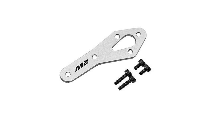OMP Hobby M2 v2 Tail Motor Reinforcement Plate - Silver OSHM2099