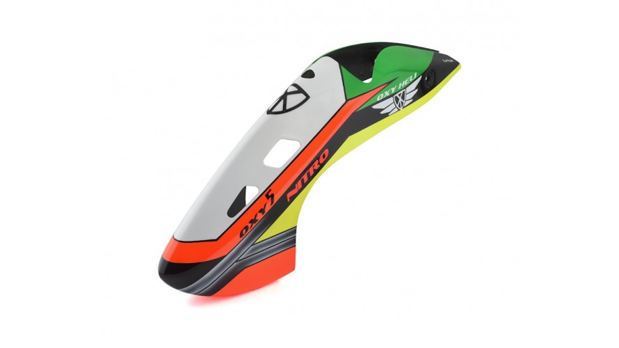 Nitroxy5 Canopy Scheme #1 White - Orange OSP-14635 by LYNX Heli Innovations Nitroxy5 Canopy Scheme #1 White - Orange OSP-14635 by LYNX Heli Innovations