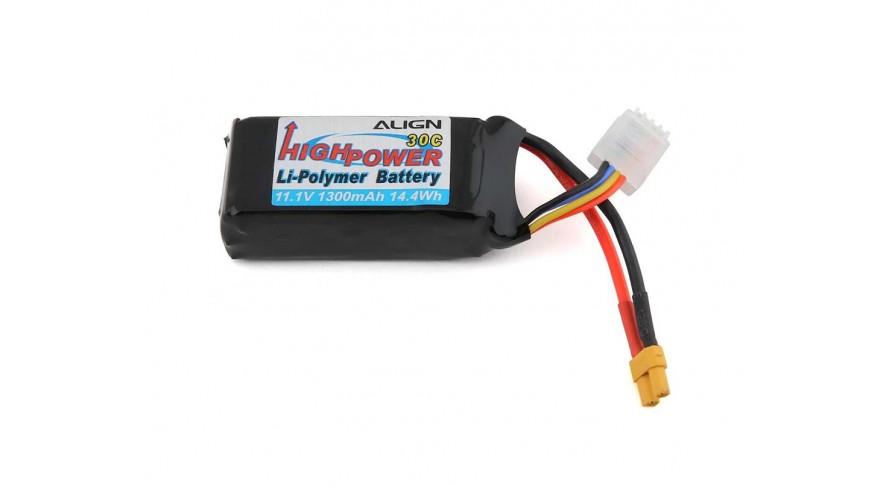 ALIGN T-REX 1300mAh 30C 3S 11.1v Battery (XT30) HBP13002