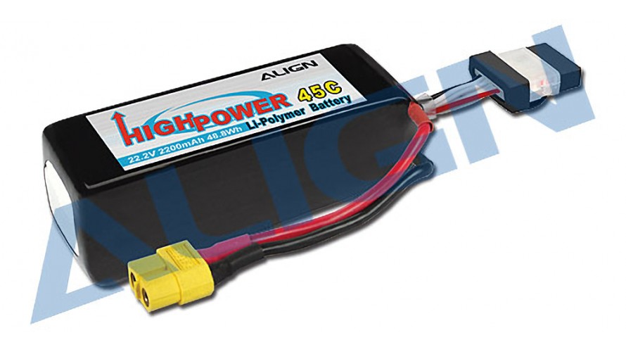 ALIGN Li-Po Battery 6S 2200mAh 45C HBP22009 ALIGN T-REX Li-Po Battery 6S 2200mAh 45C HBP22009