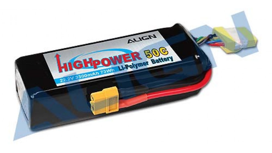 T-REX 3300mAh 50C 6S 22.2v Li-Po Battery HBP33003 by Align T-REX 3300mAh 50C 6S 22.2v Li-Po Battery HBP33003 by Align