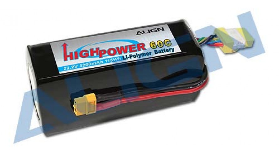 Align 5200mAh 60C 6S 22.2v Li-Po Battery Align 5200mAh 60C 6S 22.2v Li-Po Battery