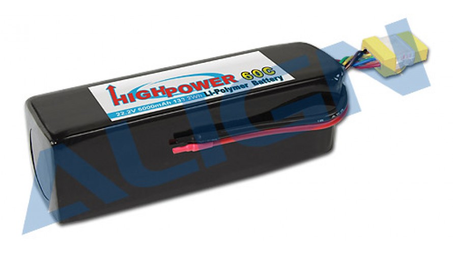 T-REX 6000mAh 60C 6S 22.2v Li-Po Battery HBP60002 by Align T-REX 6000mAh 60C 6S 22.2v Li-Po Battery HBP60002 by Align