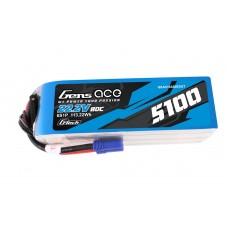 Gens ace 5100mah 6S 80C 22.2V G-tech Lipo Battery (EC5)