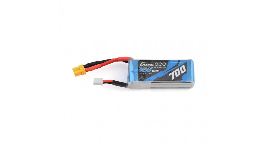 700mAh 11.1V 60C 3S1P  Gens ace Lipo Battery XT30 Plug GEA7003S60X3