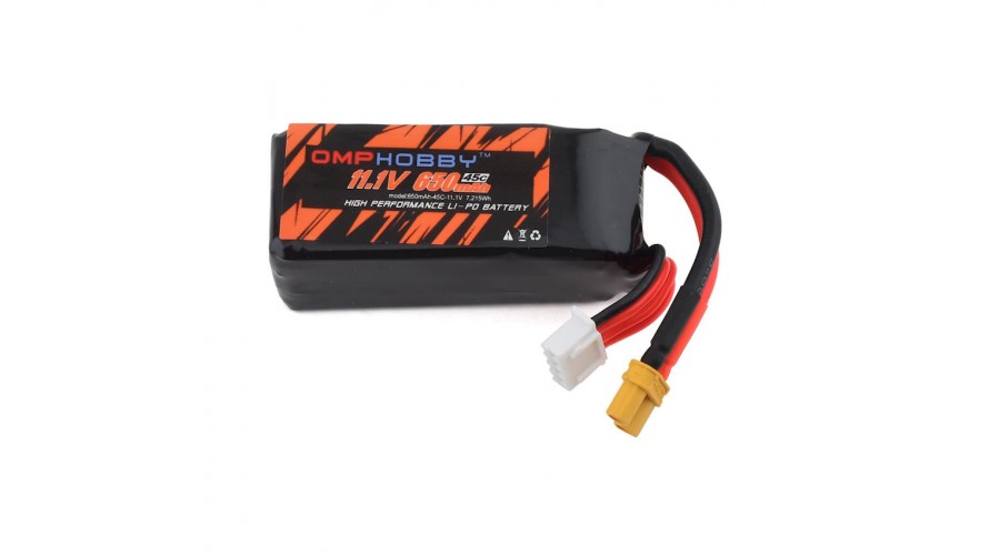 OMP Hobby Lipo Battery 3S 45C 11.1v 650mAh OSHM2030 OMP Hobby Lipo Battery 3S 45C 11.1v 650mAh OSHM2030
