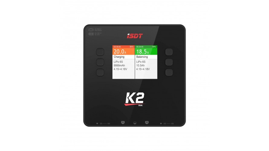 ISDT K2 Air AC / DC 20A Dual Lipo Charger - Discharger ISD-K2AIR