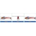 Align T-REX 760 F3C Fuselage - Red HF7603
