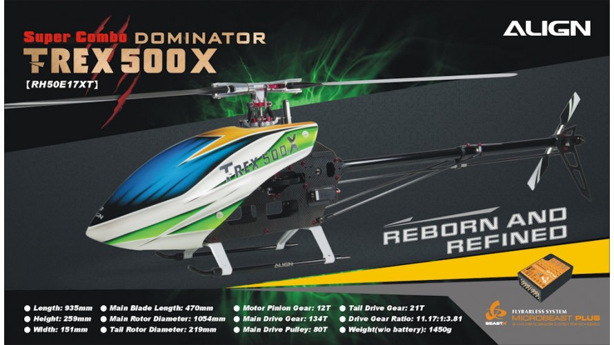 T-REX 500X Dominator Super Combo Belt RH50E17X by Align