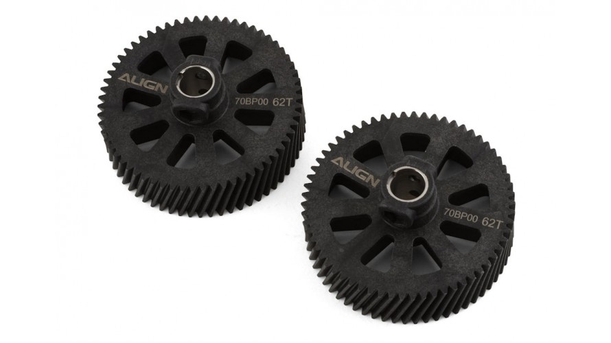 ALIGN TB70 Slant Thread Main Drive Gear - 62T UPGRADED HB70G001XXW ALIGN TB70 Slant Thread Main Drive Gear - 62T UPGRADED HB70G001XXW