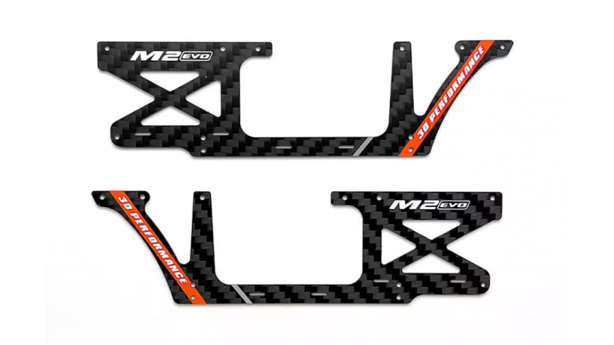 OMP Hobby M2 EVO Carbon Fiber Frame Set - Orange OSHM2326O OMP Hobby M2 EVO Carbon Fiber Frame Set - Orange OSHM2326O