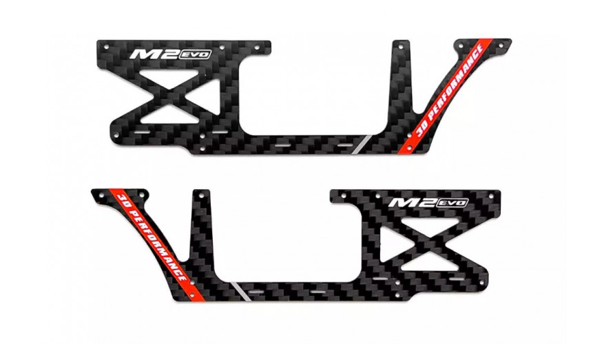 OMP Hobby M2 EVO Carbon Fiber Frame Set - Red OSHM2326R OMP Hobby M2 EVO Carbon Fiber Frame Set - Red OSHM2326R