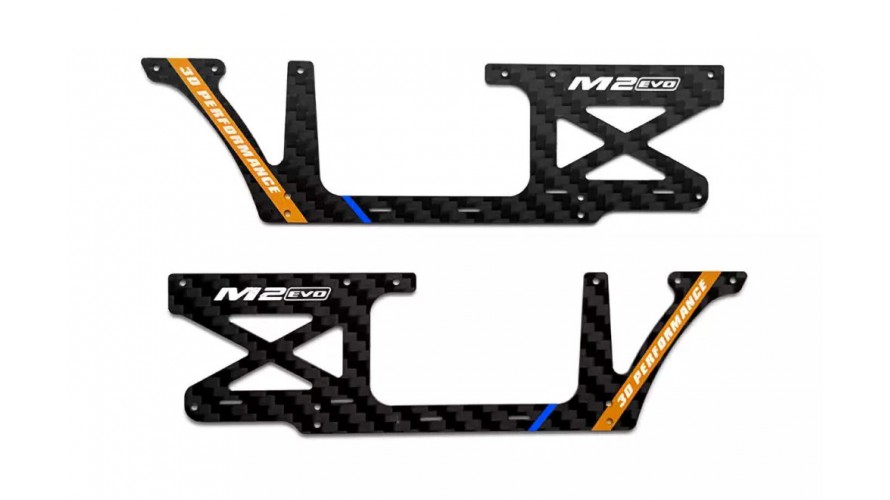 OMP Hobby M2 EVO Carbon Fiber Frame Set - White OSHM2326W OMP Hobby M2 EVO Carbon Fiber Frame Set - White OSHM2326W