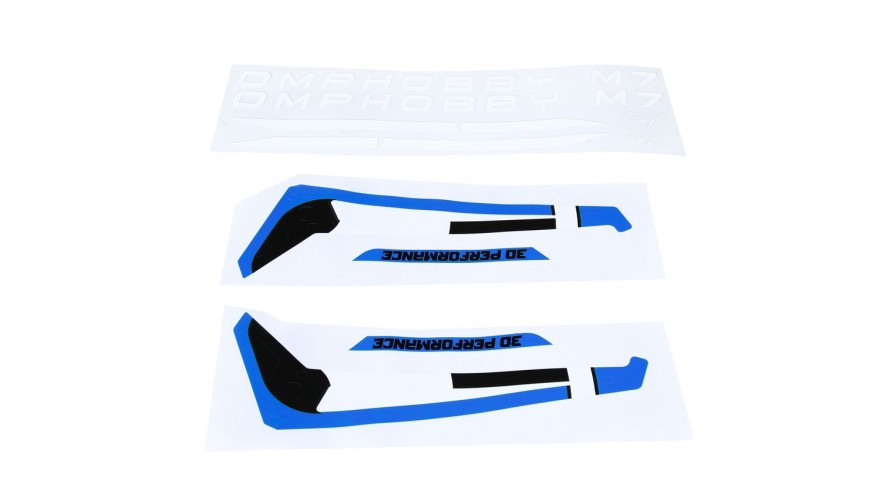 OMP HOBBY M7 Tail Fin Sticker (Blue) OSHM7178 OMP HOBBY M7 Tail Fin Sticker (Blue) OSHM7178