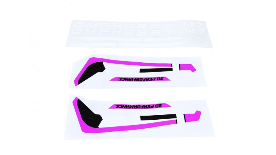 OMP HOBBY M7 Tail Fin Sticker (Pink) OSHM7180 OMP HOBBY M7 Tail Fin Sticker (Pink) OSHM7180
