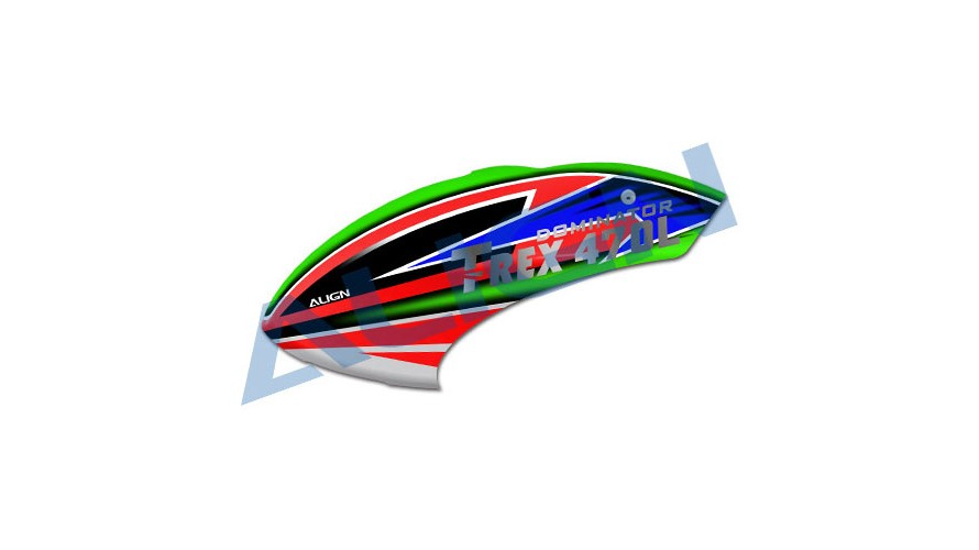 ALIGN T-REX 470L Painted Canopy - Green / Red HC4706